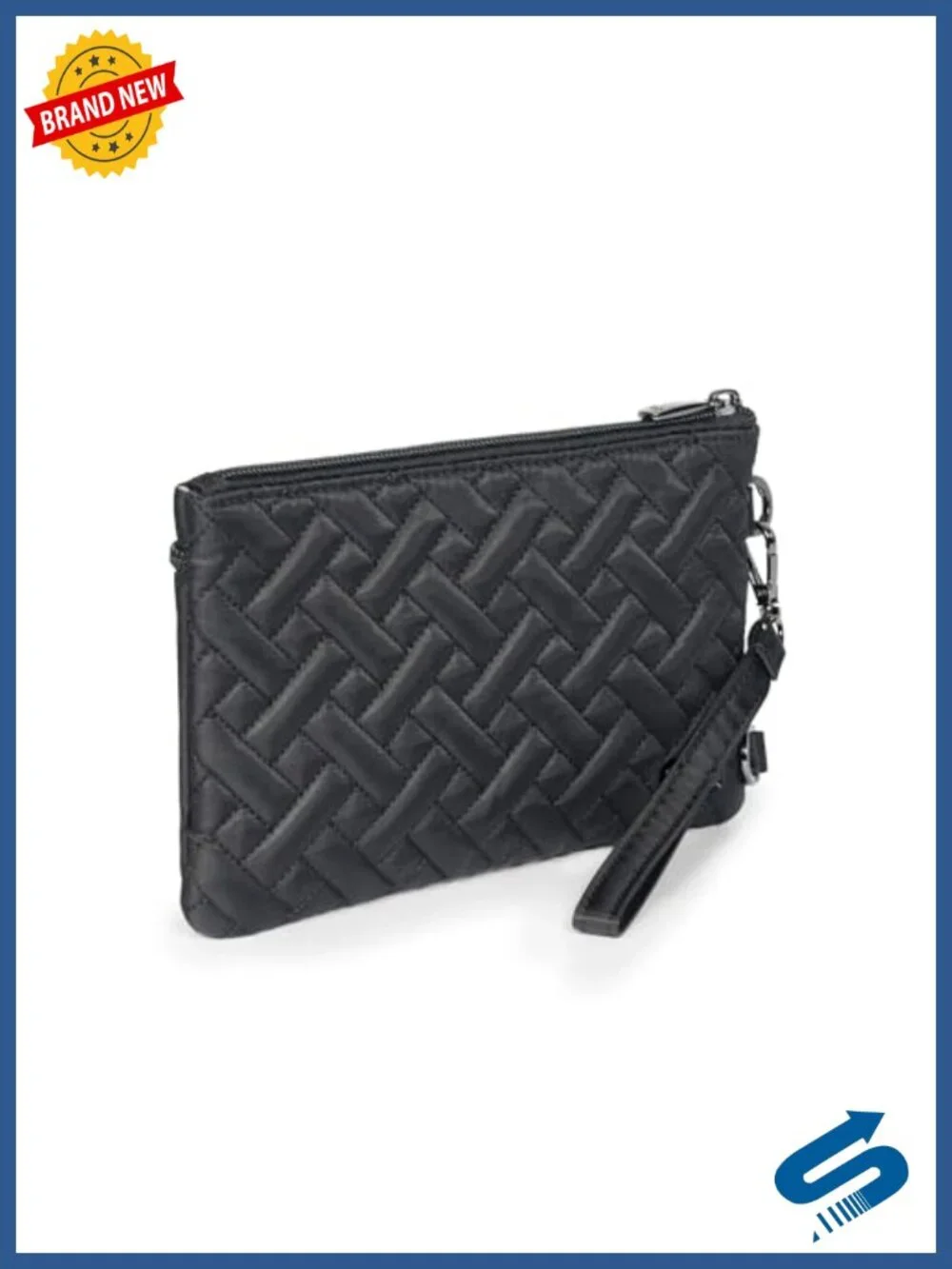 Quilted Polyester Convertible Crossbody Bag with RFID Protection and Phone